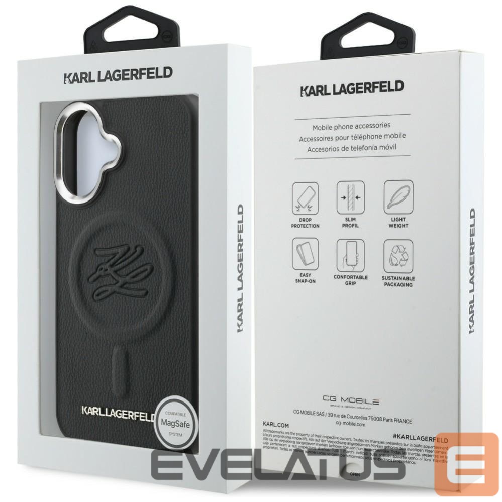 Muud kaubad Karl Lagerfeld Karl Lagerfeld Initial & Metal Logo MagSafe Case for iPhone 16 - Black