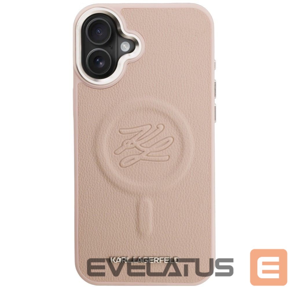 Muud kaubad Karl Lagerfeld Karl Lagerfeld Initial & Metal Logo MagSafe Case for iPhone 16 Plus - Pink