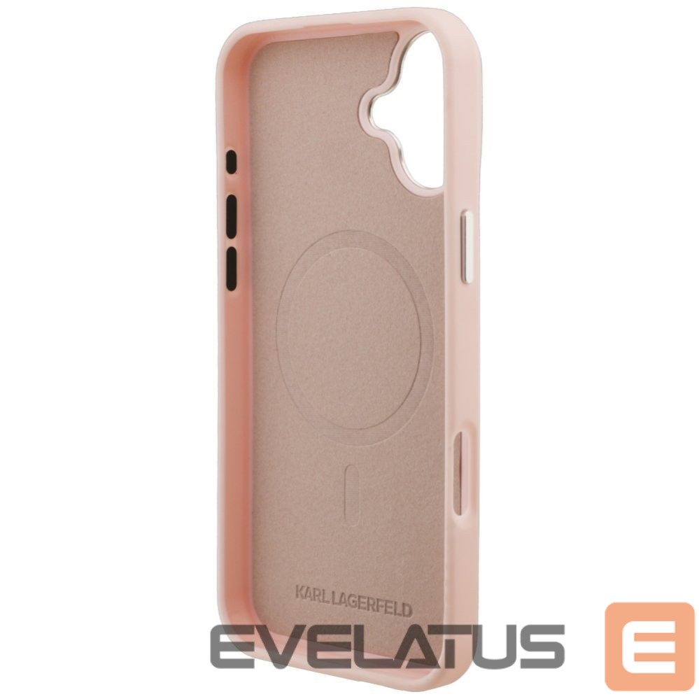 Muud kaubad Karl Lagerfeld Karl Lagerfeld Initial & Metal Logo MagSafe Case for iPhone 16 Plus - Pink