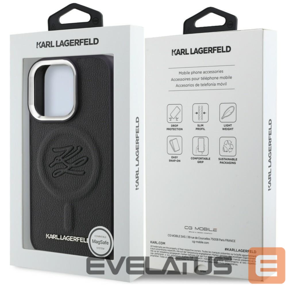 Muud kaubad Karl Lagerfeld Karl Lagerfeld Initial & Metal Logo MagSafe Case for iPhone 16 Pro - Black