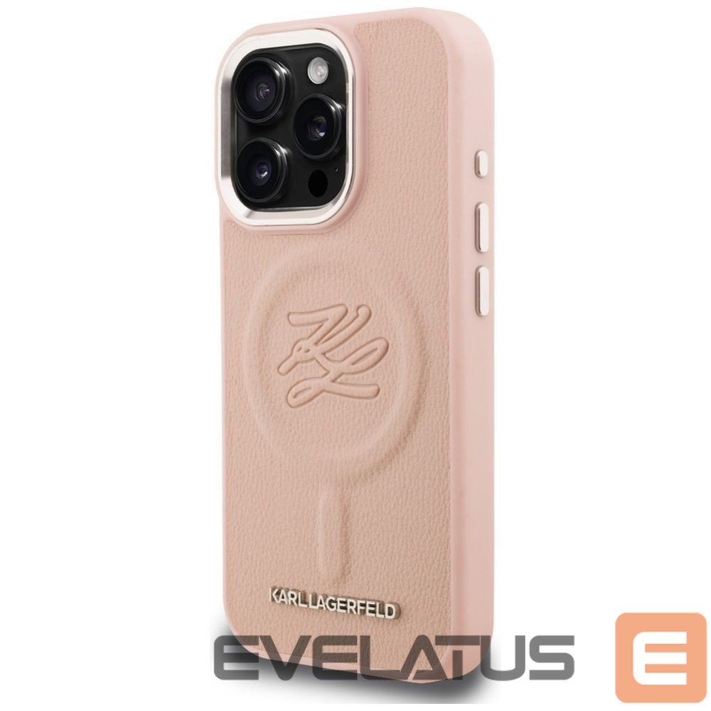 Muud kaubad Karl Lagerfeld Karl Lagerfeld Initial & Metal Logo MagSafe Case for iPhone 16 Pro Max - Pink