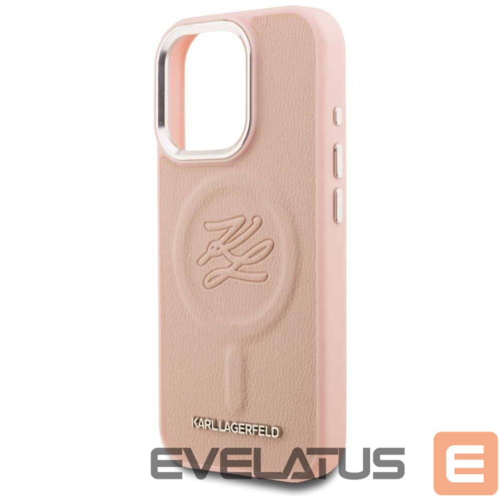 Muud kaubad Karl Lagerfeld Karl Lagerfeld Initial & Metal Logo MagSafe Case for iPhone 16 Pro Max - Pink