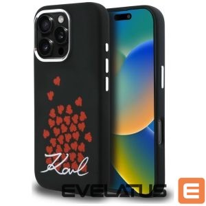 Muud kaubad Karl Lagerfeld  Karl Lagerfeld Silicone Heart Sign Logo MagSafe Case for iPhone 16 Pro - Black 