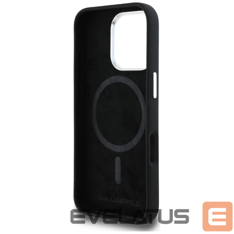 Muud kaubad Karl Lagerfeld Karl Lagerfeld Silicone Heart Sign Logo MagSafe Case for iPhone 16 Pro - Black