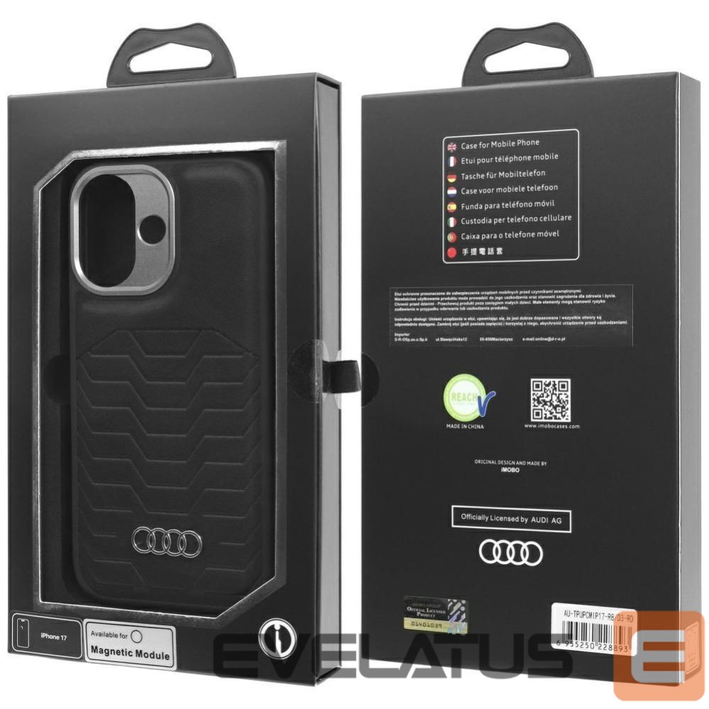 Muud kaubad Audi Audi GT Synthetic Leather MagSafe case for iPhone 17 - black