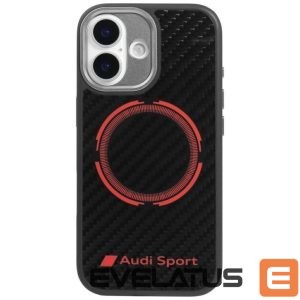 Muud kaubad Audi  Audi RSQ Carbon Fiber Sport Red Circle MagSafe Case for iPhone 17 - Black 