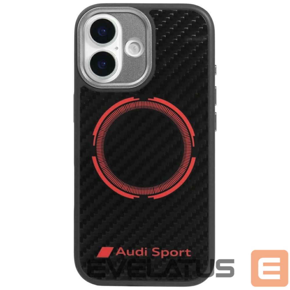 Muud kaubad Audi Audi RSQ Carbon Fiber Sport Red Circle MagSafe Case for iPhone 17 - Black