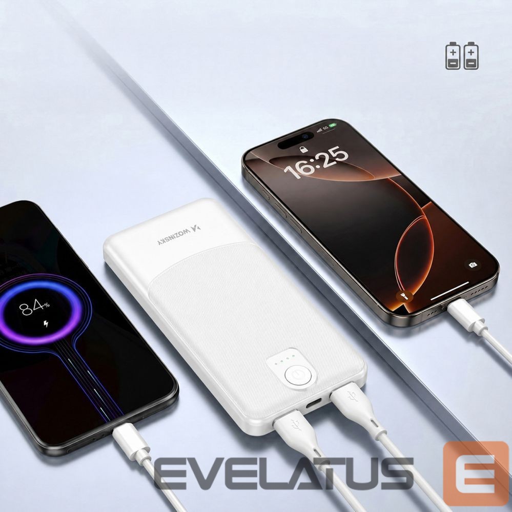 Muud kaubad Wozinsky Powerbank Wozinsky Wpower WPBBK-3 10000 mAh 10W 2x USB-A 2A - white