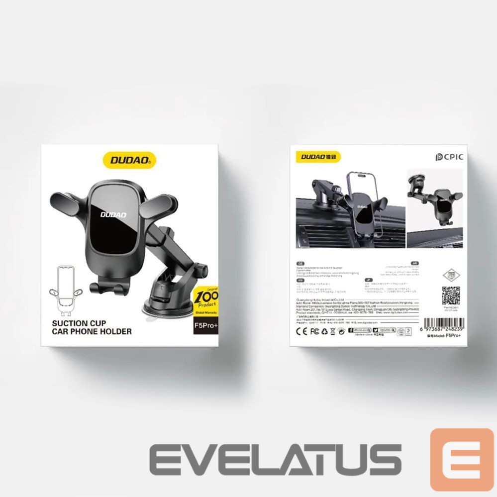 Muud kaubad Dudao Dudao F5PRO+ Car Holder with Suction Cup - Black