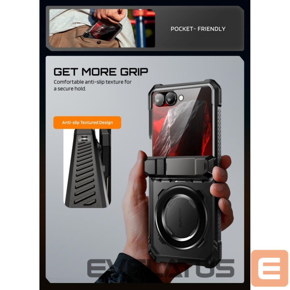 Muud kaubad Supcase Supcase UB Grip Mag MagSafe Case for Samsung Galaxy Z Flip 8 - Black