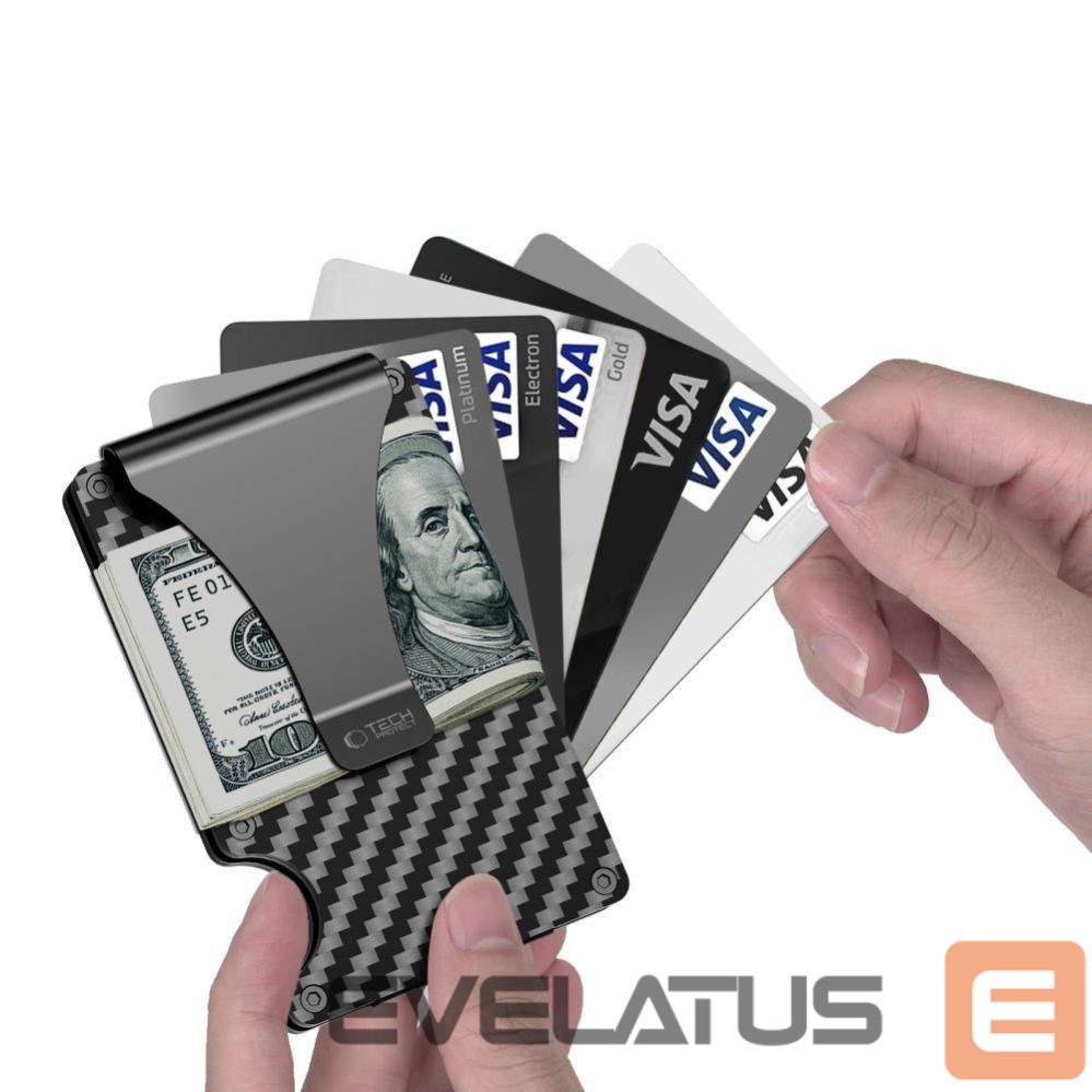 Muud kaubad Tech-Protect Tech-Protect Thorn RFID Carbon Wallet - Black
