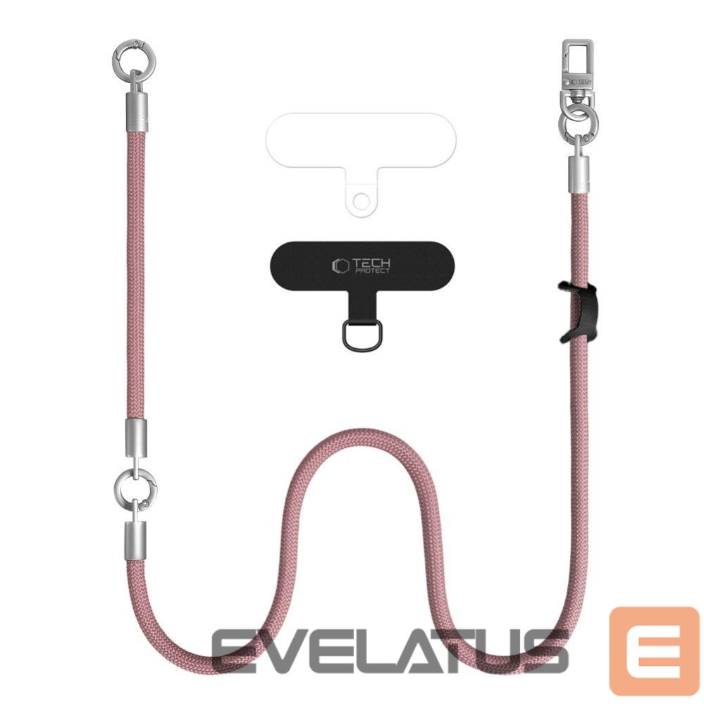 Muud kaubad Tech-Protect Tech-Protect C10S Crossbody Phone Lanyard (114 cm) + Wrist Strap (31 cm) - Pink Titanium