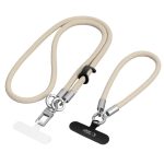 Muu Tech-Protect  Tech-Protect C10S Crossbody Phone Lanyard (114 cm) + Wrist Strap (31 cm) - Beige Titanium 