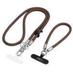 Muu Tech-Protect  Tech-Protect C10S Crossbody phone lanyard (114 cm) + wrist strap (31 cm) - brown-titanium 