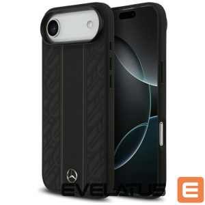 Muud kaubad Mercedes-Benz  Mercedes Leather Laurel Leaves Stripes MagSafe Case for iPhone 17 Air - Black 