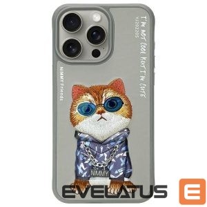 Muud kaubad Nimmy  Nimmy Glasses Cool Cat Case for iPhone 15 Pro - Gray 