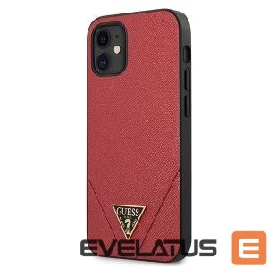 Tagakaaned Guess  Guess GUHCP12SVSATMLRE iPhone 12 mini 5,4" czerwony/red hardcase Saffiano 