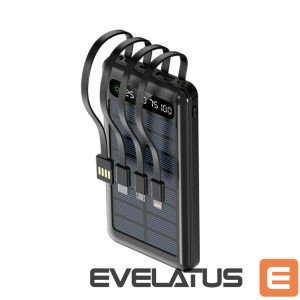 Väline aku Setty  Setty solar power bank SLR-100 10000 mAh black 