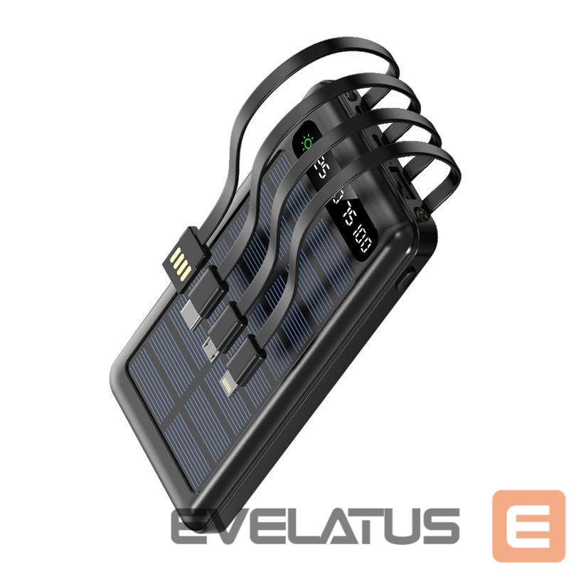 Väline aku Setty Setty solar power bank SLR-100 10000 mAh black