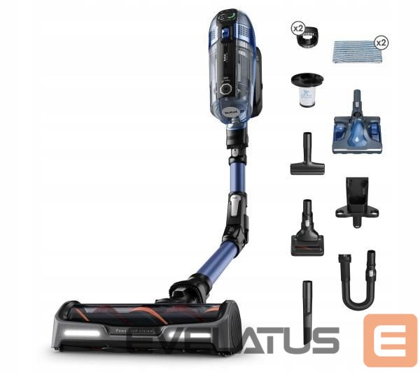 Tolmuimeja TEFAL | Vacuum cleaner | TY99C X-Force Flex 14.60 Aqua | Cordless operating | Handstick and Handheld | 32.4 V | Black/Blue | Warranty 24 month(s)