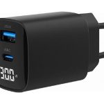 Kontroller Gembird  TA-UC-PDQC30LCD-BK-01 2-port 30W USB fast charger, LCD, black | 