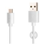 Kaabel fixed  | Data And Charging Cable With USB/USB-C Connectors | White 