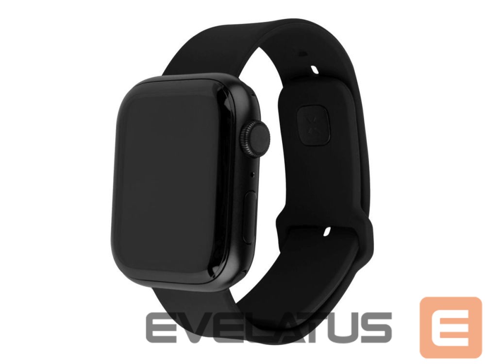 Rihm fixed | Sporty Strap Set for Apple Watch 42/44/45mm | 170-235 mm | Black | Silicone