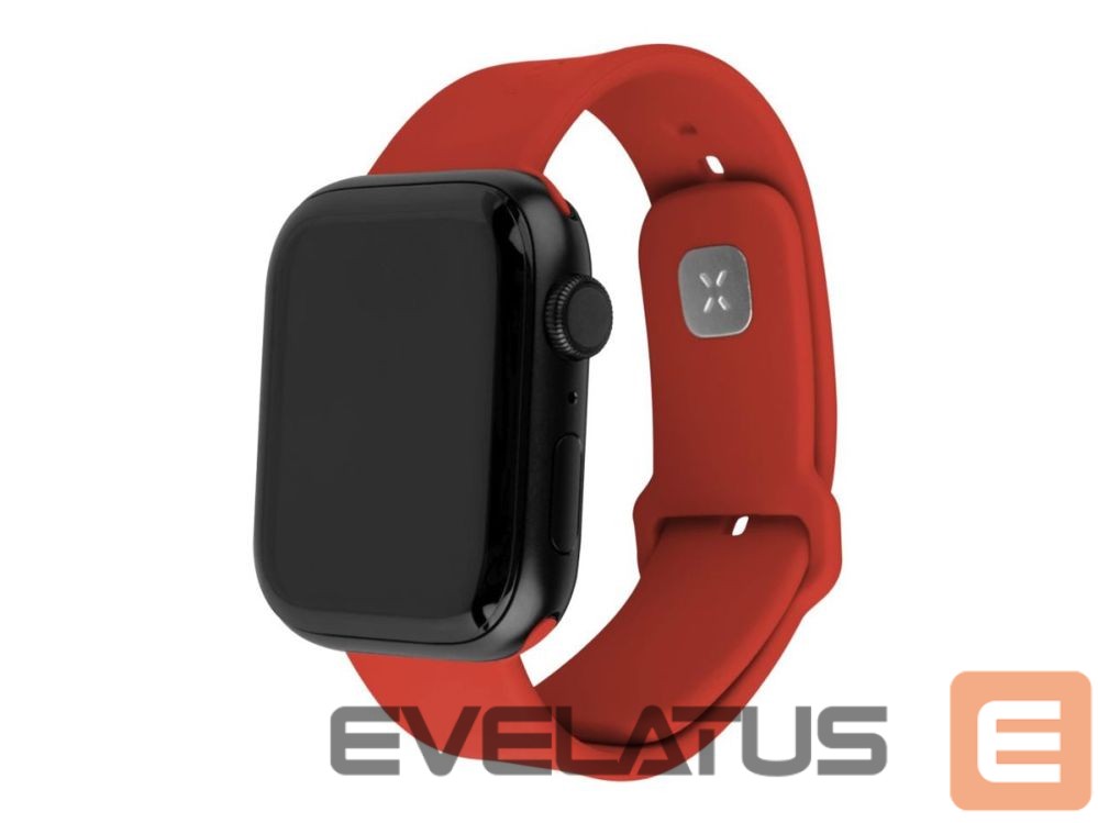 Rihm fixed | Sporty Strap Set for Apple Watch 42/44/45 mm | 170-235 mm | Red | Silicone