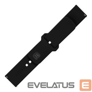 Rihm fixed  | Sporty Strap Set with Quick Release 22mm for smartwatch | 160-235 mm | Black | Silicone 