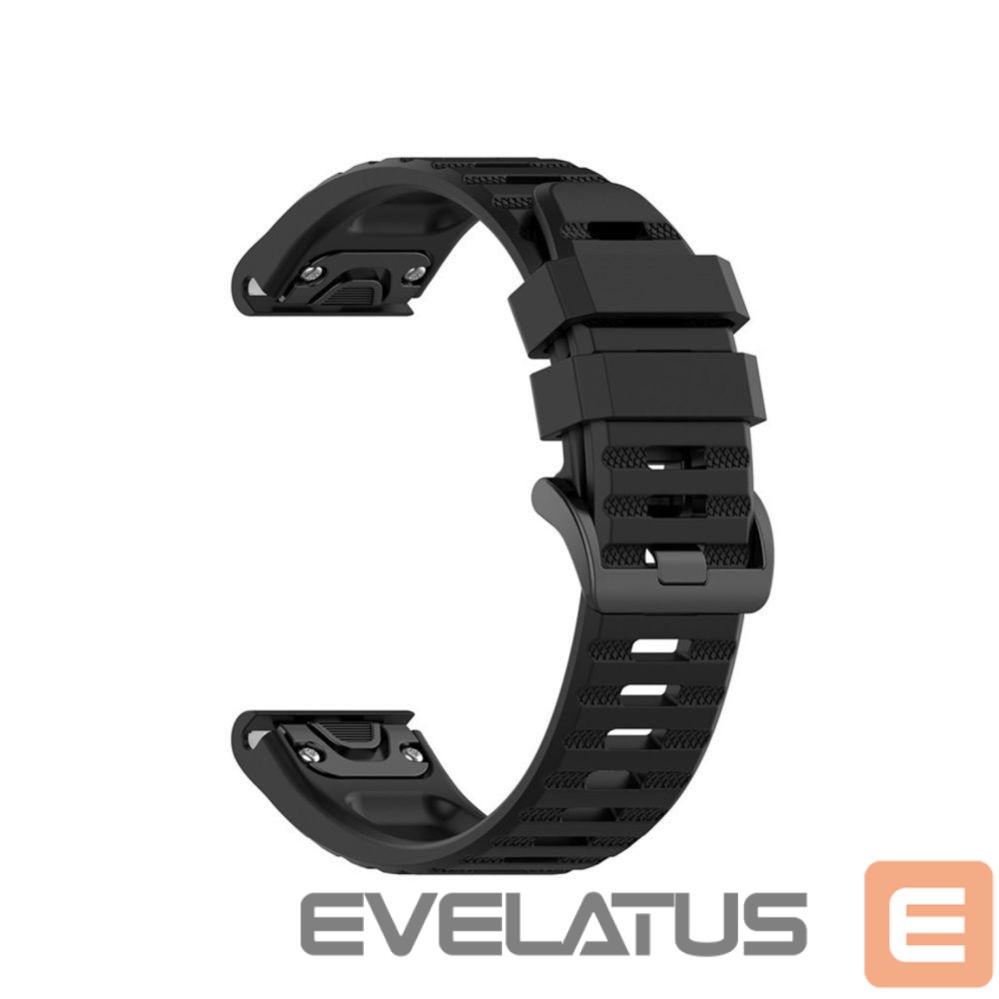 Rihm fixed | Silicone Strap for Garmin QuickFit 26mm | Black