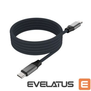 Kaabel fixed  | Magnetic Braided Cable USB-C/USB-C, USB 2.0, Gray | FIXDBM-CC12-GR 