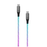 Kaabel fixed  | Glowing Charging Cable USB-C/USB-C, PD support, Rainbow | FIXDLED-CC-RA 