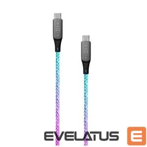 Kaabel fixed  | Glowing Charging Cable USB-C/USB-C, PD support, Rainbow | FIXDLED-CC-RA 