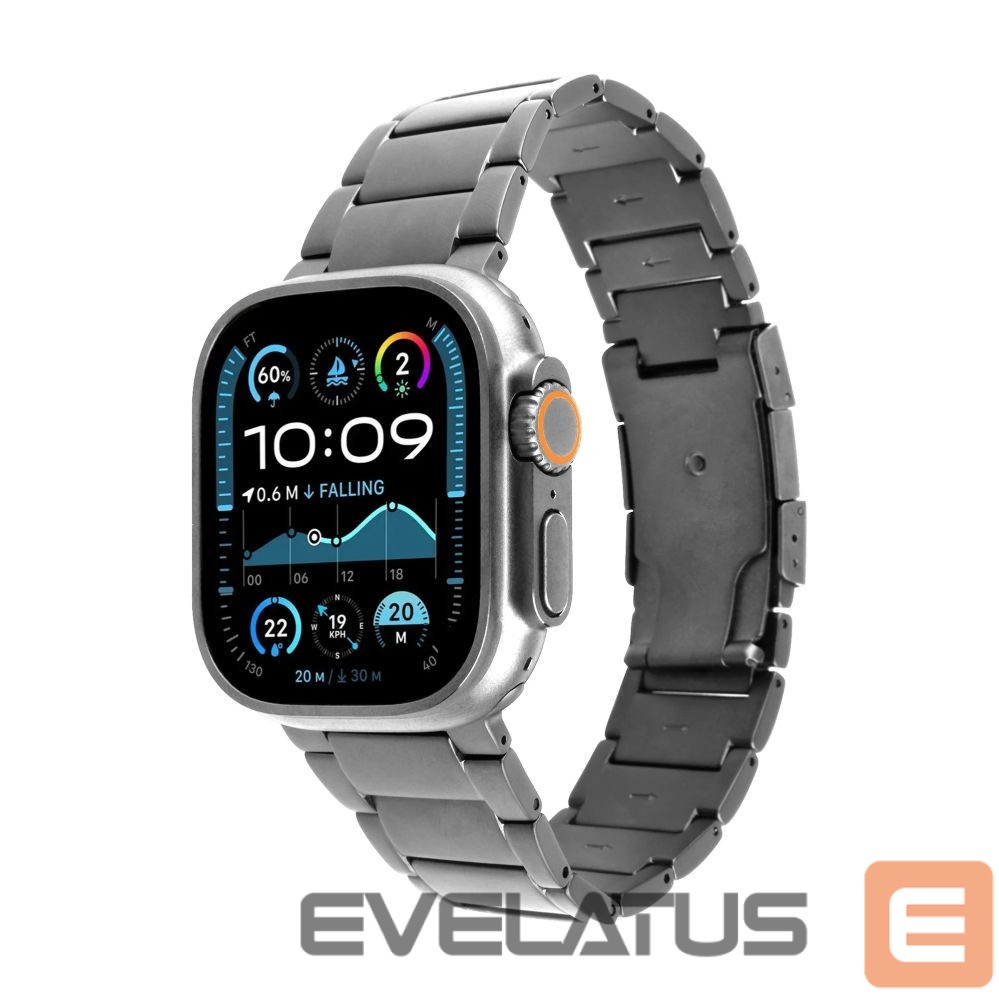Rihm fixed | Titanium Strap for Apple Watch 44/45/46/49mm | Natural Titanium