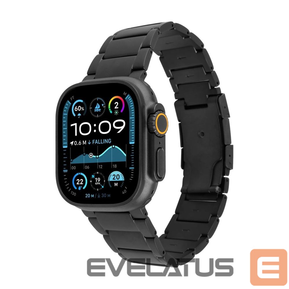 Rihm fixed | Titanium Strap for Apple Watch 44/45/46/49mm | Black | Titanium