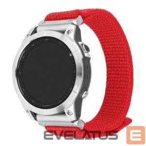 Rihm fixed  | Sporty Strap for Garmin QuickFit 22mm | 160-210 mm | Red | Nylon 