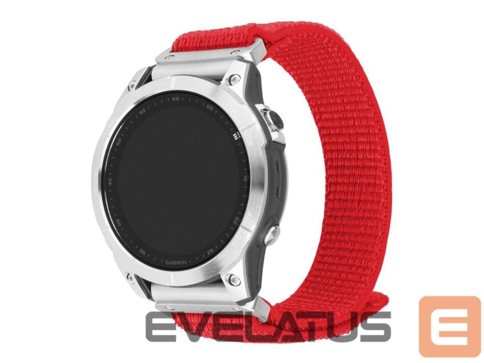 Rihm fixed | Sporty Strap for Garmin QuickFit 22mm | 160-210 mm | Red | Nylon