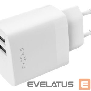 Kontroller fixed  Dual USB Travel Charger 17W, White | 