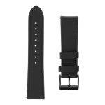 Rihm fixed  | Leather Strap with Quick Release 22mm for Smartwatch | Black 
