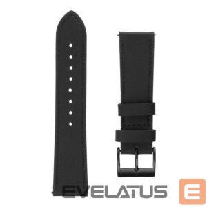 Rihm fixed  | Leather Strap with Quick Release 22mm for Smartwatch | Black 