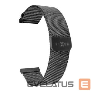 Rihm fixed  | Mesh Strap for Smatwatch, Quick Release 22mm | Black 