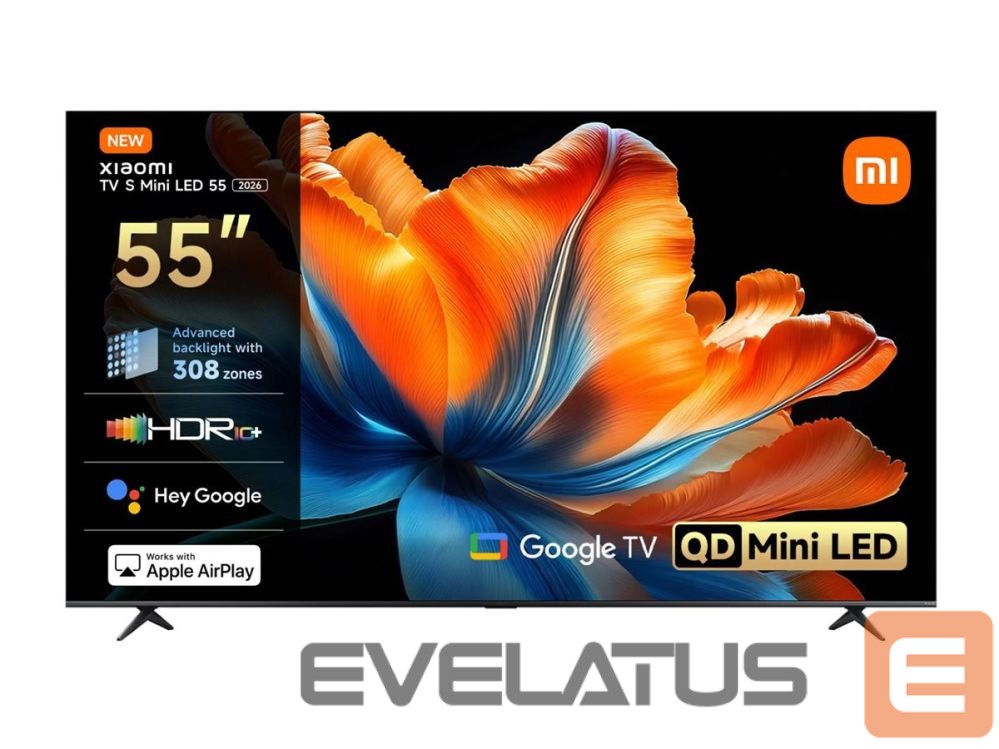 Televiisorid Xiaomi | S Mini LED 2026 | 55 | Smart TV | Google TV | 4K UHD | Dark Grey