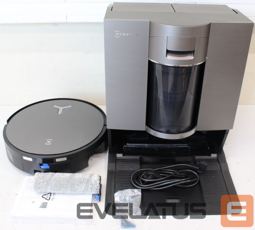 Tolmuimeja Ecovacs SALE OUT. DEEBOT X11 OMNICYCLONE EU Vacuum & mop, Wet&Dry,with new bagless All-in-One OmniCyclone station, Black (with brown shimmer | Robot Vacuum Cleaner with New Bagless All-in-One OmniCyclone Station | DEEBOT X11 OMNICYCLONE EU | Wet&Dry | 6400 mAh | 19500 Pa | Black | ITEM USED, DIRTY AND SCRATCHED. MISSING BRUSH