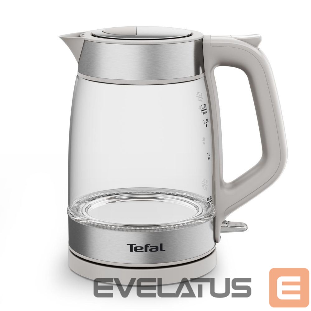 Veekeetja TEFAL Kettle | KI605B30 | 2200 W | Electric | 1.7 L | Glass | 360° rotational base | Grey