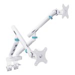 Teleri kinnitus Digitus  Desk Mount | Tilt, rotation, pivot | Dual design monitor mount, 2x 35", 2x 10 kg | 35 " | Maximum weight (capacity) 20 kg | White 