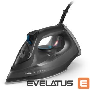 Triikrauad Philips  Steam iron | DST3041/80 3000 series | Steam Iron | 2600 W | Continuous steam 40 g/min | Water tank capacity 300 ml | Black | Steam boost performance 200 g/min 