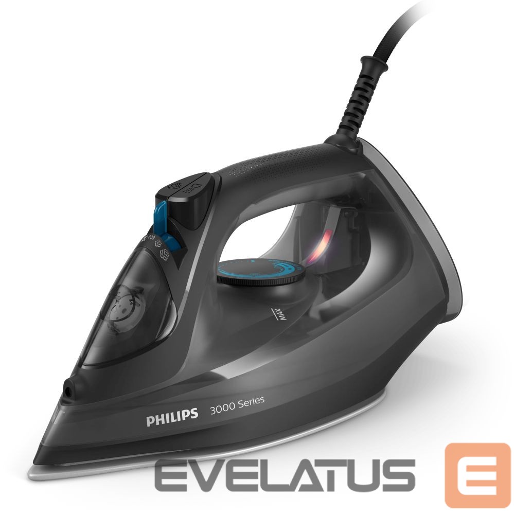 Triikrauad Philips Steam iron | DST3041/80 3000 series | Steam Iron | 2600 W | Continuous steam 40 g/min | Water tank capacity 300 ml | Black | Steam boost performance 200 g/min