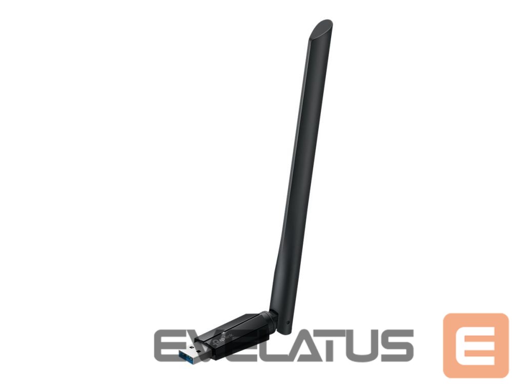 Ruuterid TP-Link BE6500 Tri-Band Wi-Fi 7 High Gain Wireless USB Adapter | Archer TBE400U Plus | 2.4 GHz, 5 GHz, 6 GHz | 802.11ax | MU-MiMO No | no PoE | Antenna type High-Gain Tri-Band