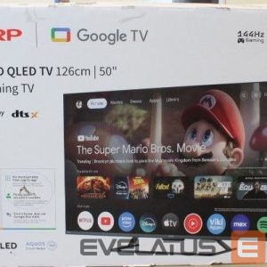 Televiisorid Sharp  SALE OUT.  50HR7265E 50" (126cm) QLED 144Hz 4K Ultra HD Google TV, Dolby Vision, Dolby Atmos, Central Stand | SALE OUT.  50HR7265E | 50 | Smart TV | Google TV | Black | DAMAGED PACKAGING 
