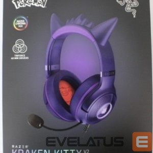Kõrvaklapid Razer  SALE OUT.  Kraken Kitty V2 Headset, Pokémon Gengar Ed. |  Headset | Kraken Kitty V2 | Yes | Wired | Over-ear | DEMO 